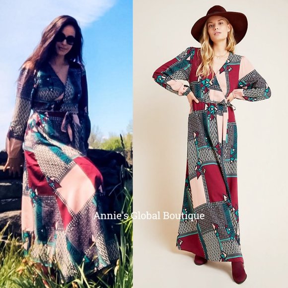 NWT Anthropologie Virginia Wrap Maxi Dress - Picture 13 of 13